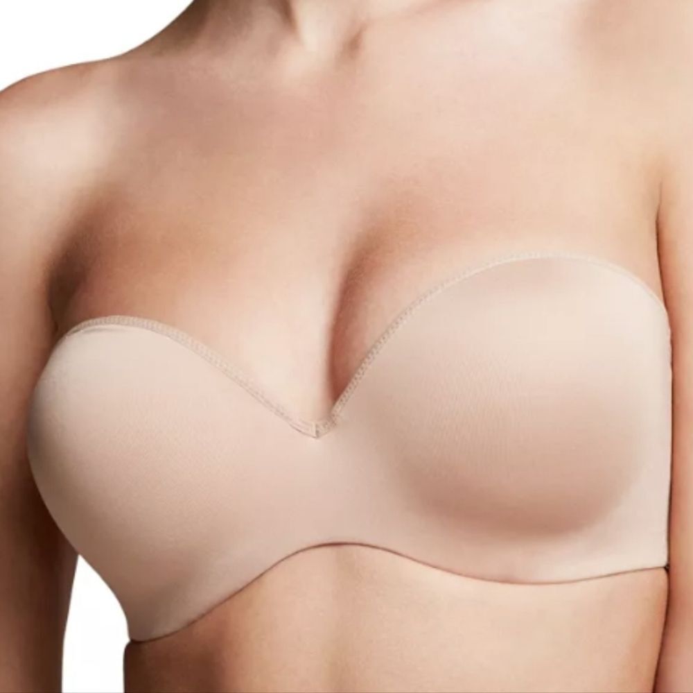 NWOT Le Mystere Nude Sculptural Strapless Push Up Bra, Sz 36B